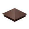 Колпак на столб 390х390мм 0,5 Satin Мatt с пленкой RAL 8017 шоколад