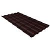 Металлочерепица Кредо GL 0,5 GreenСoat Pural RR 887 шоколадно-коричневый (RAL 8017 шоколад)
