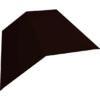 Планка конька плоского 145х145 0,5 Satin с пленкой RR 32 темно-коричневый