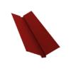 Планка ендовы верхней 115х30х115 0,5 Satin с пленкой RAL 3011 коричнево-красный