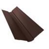 Планка ендовы верхней фигурной 100x100 0,5 Satin с пленкой RAL 8017 шоколад
